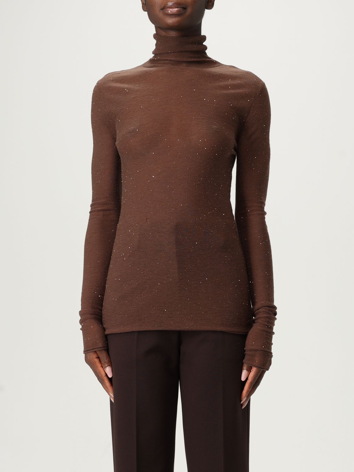 Pinko Sweater  Woman Color Brown In Brown