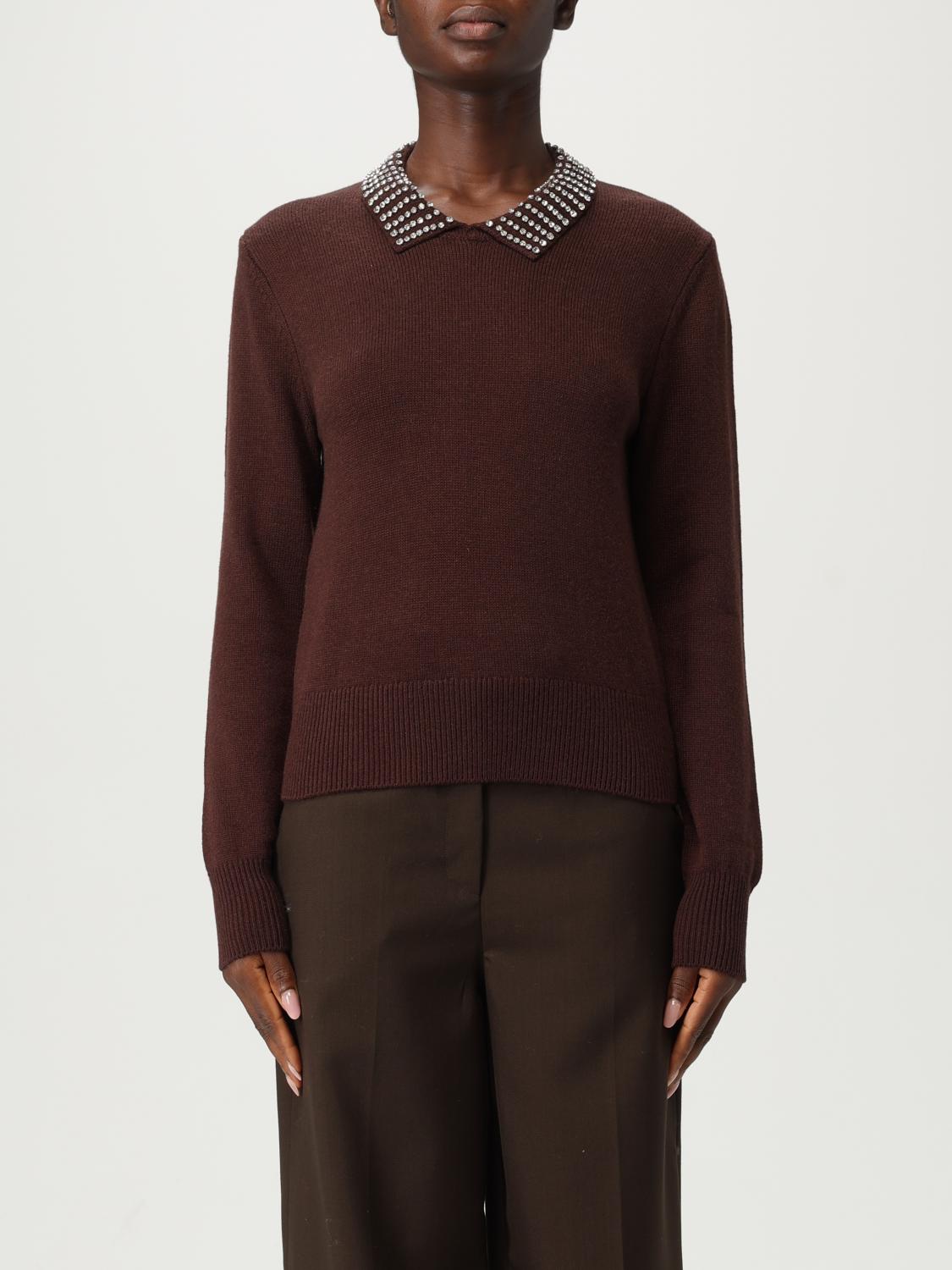 Pinko Sweater Woman Color Brown In Brown