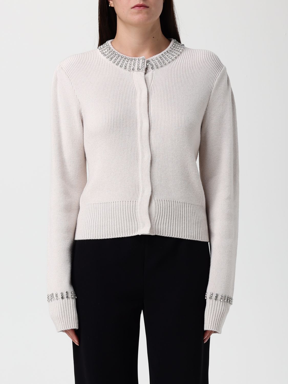 Pinko Cardigan Woman Color Cream In White