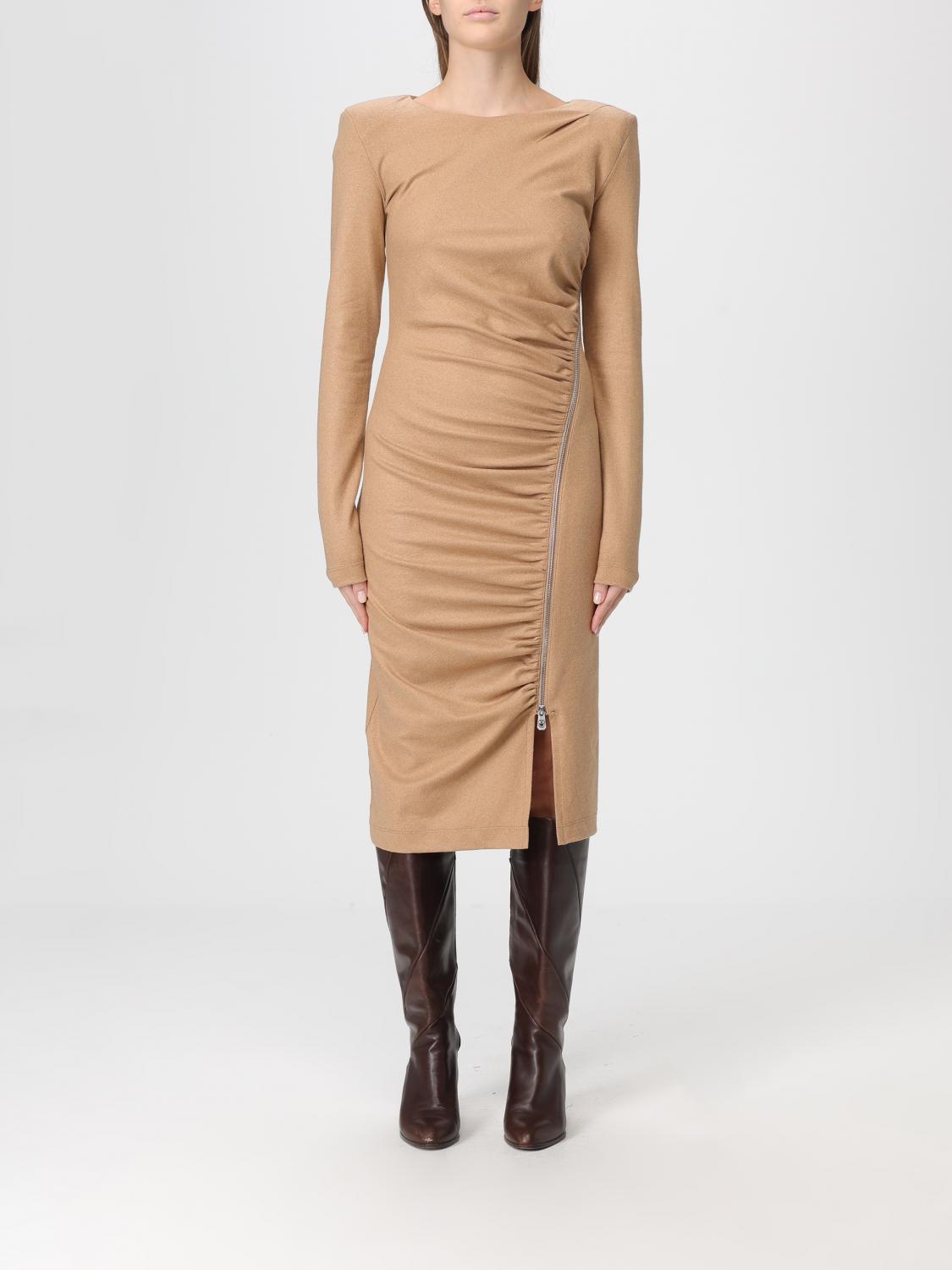 Pinko Dress Woman Color Camel In Nude