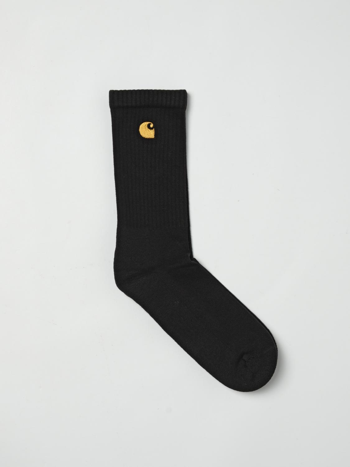 Carhartt Cotton Socks With Embroidered Logo In Black