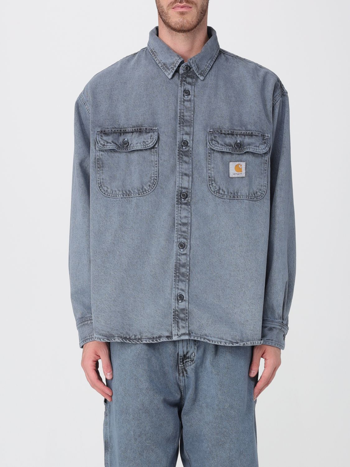 Carhartt Blue Tigan Shirt Shirt Jacket In Blue