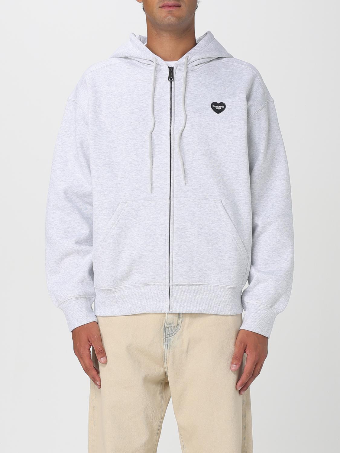 Carhartt Grey Hooded Heart Ii Hartt Zip-up Hoodie In Gray