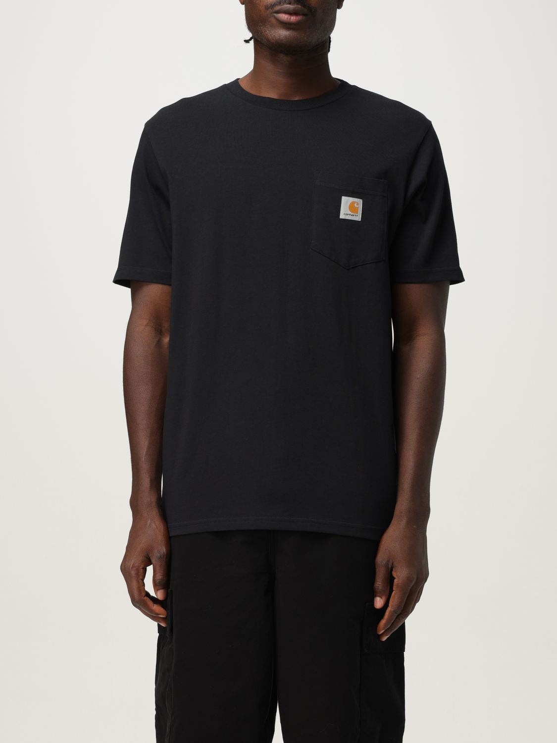 Carhartt Man T-shirt Midnight Blue Size Xl Cotton In Black