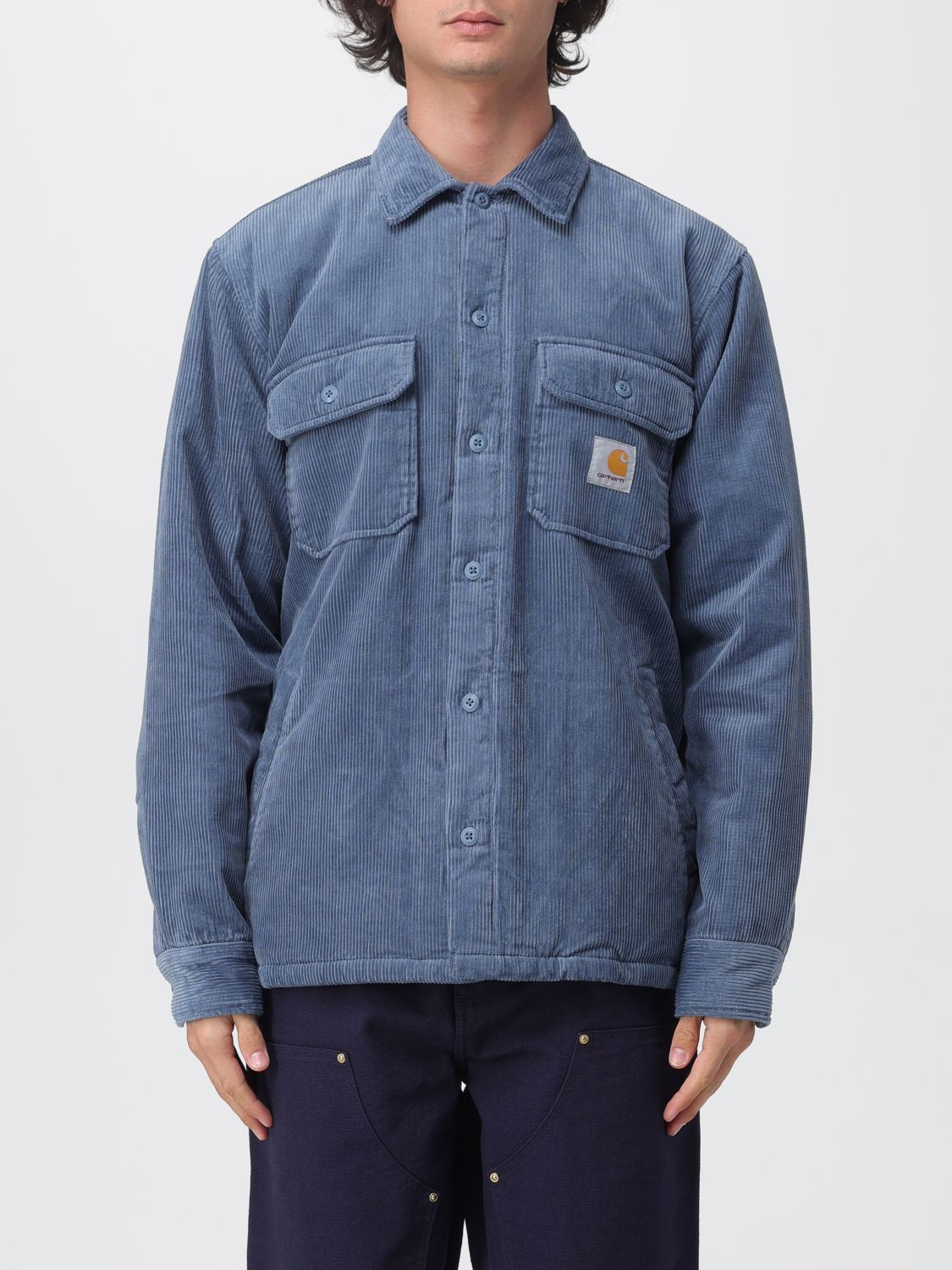 Carhartt Jacket  Wip Men Color Gnawed Blue In Blue