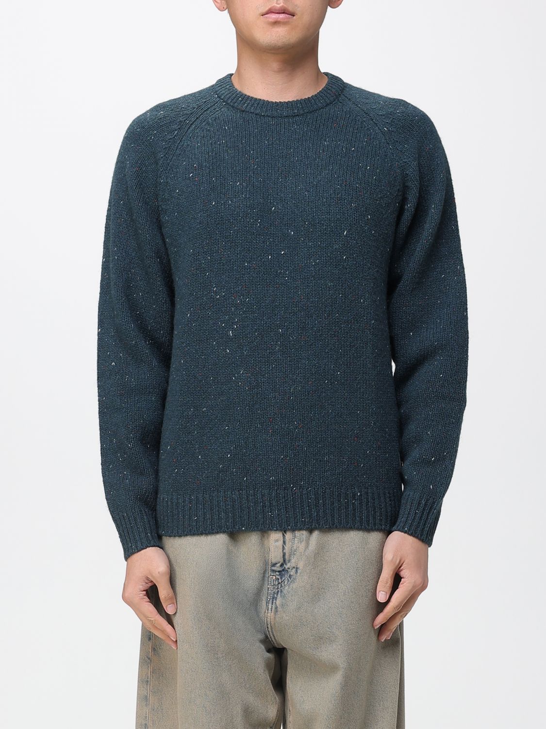 Carhartt Sweater Wip Men Color Green In Blue