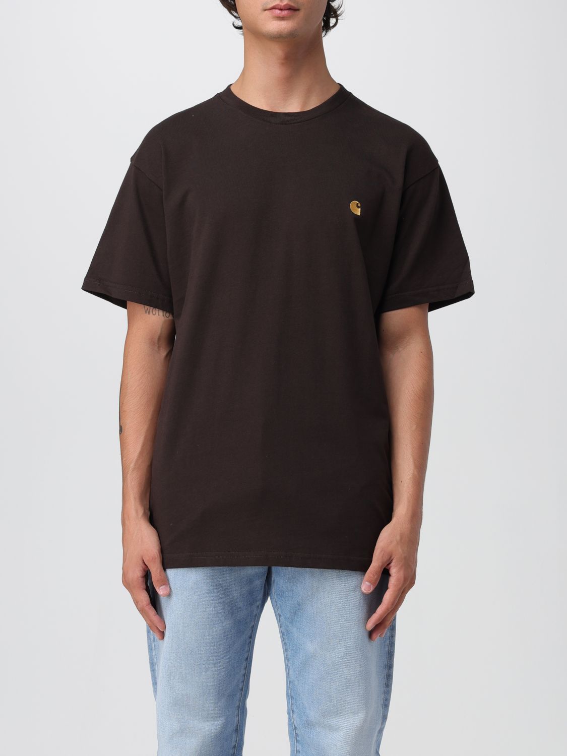 Carhartt T-shirt  Wip Men Color Tobacco In Brown