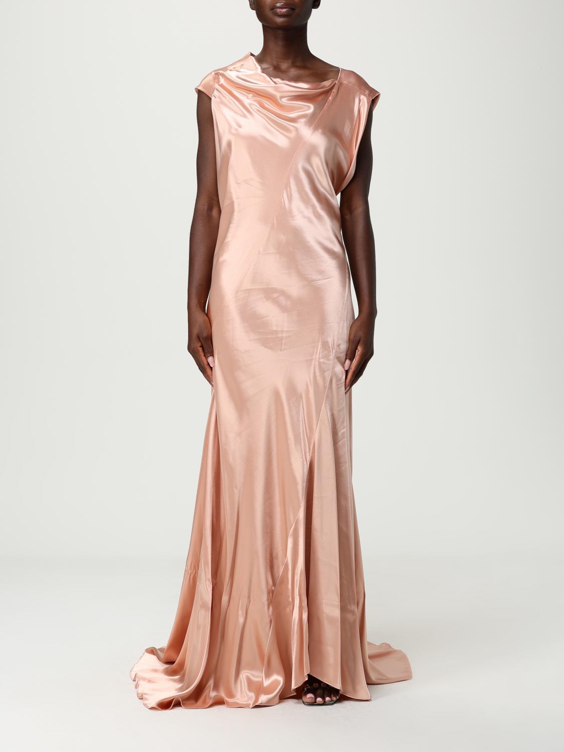 Alberta Ferretti Womens Pink Draped Asymmetric Woven Maxi Dress In Pink