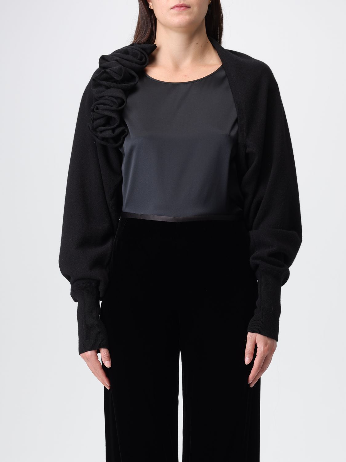 Alberta Ferretti Top  Woman Color Black In Black