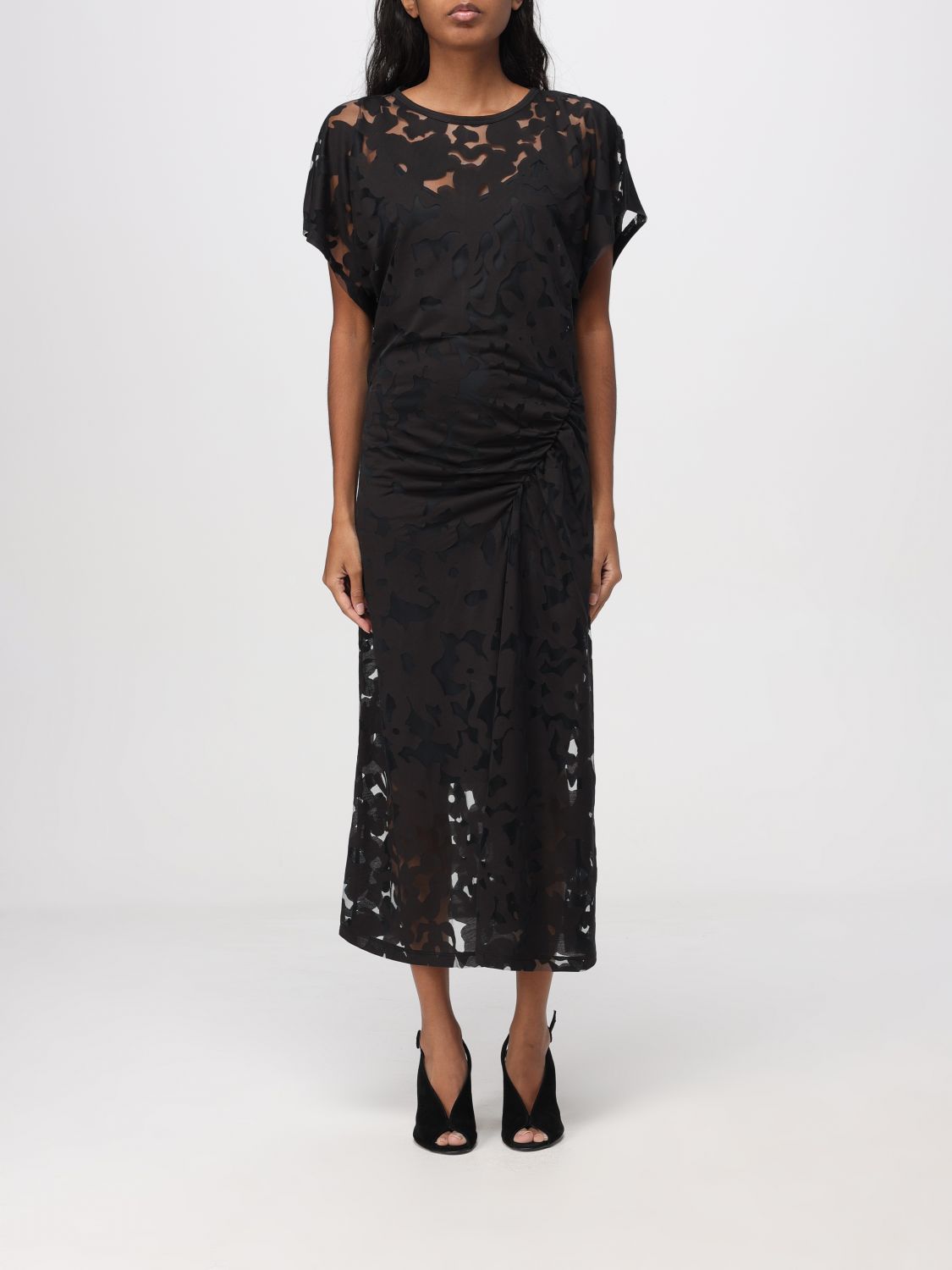 Hugo Boss Dress Boss Woman Color Black In Black