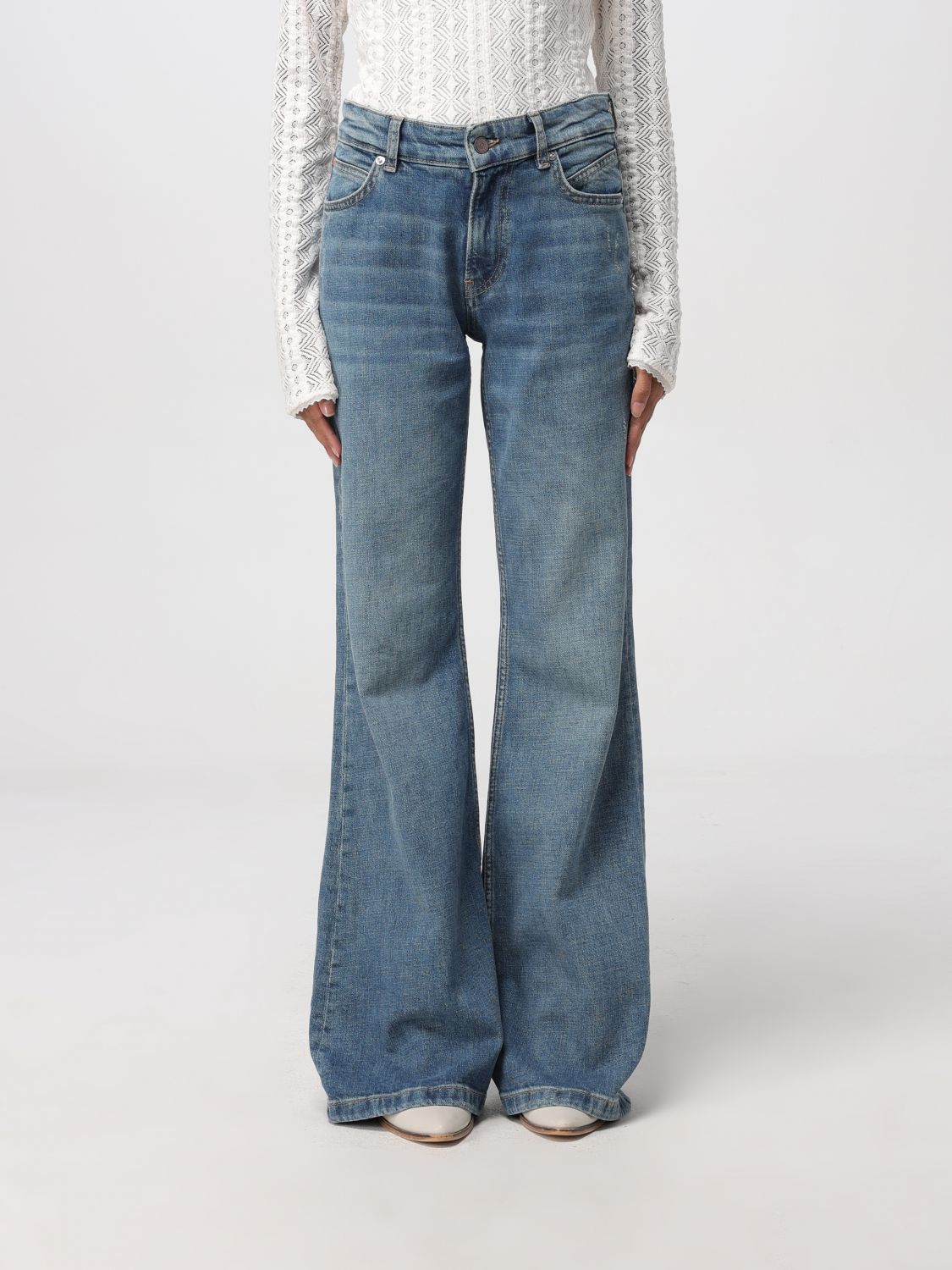 Hugo Boss Jeans Boss Woman Color Stone Washed In Blue
