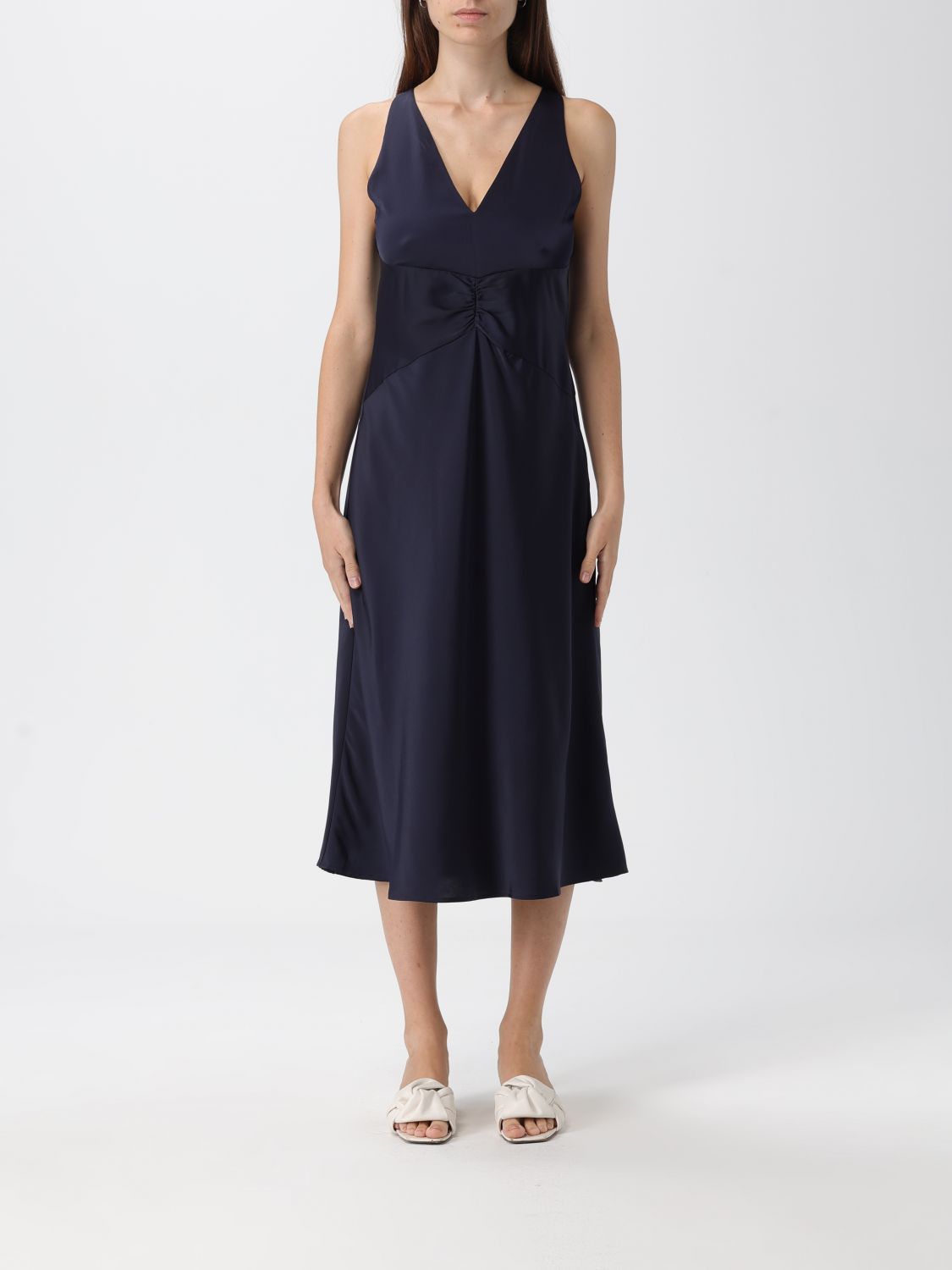Hugo Boss Dress Boss Woman Color Blue In Blue