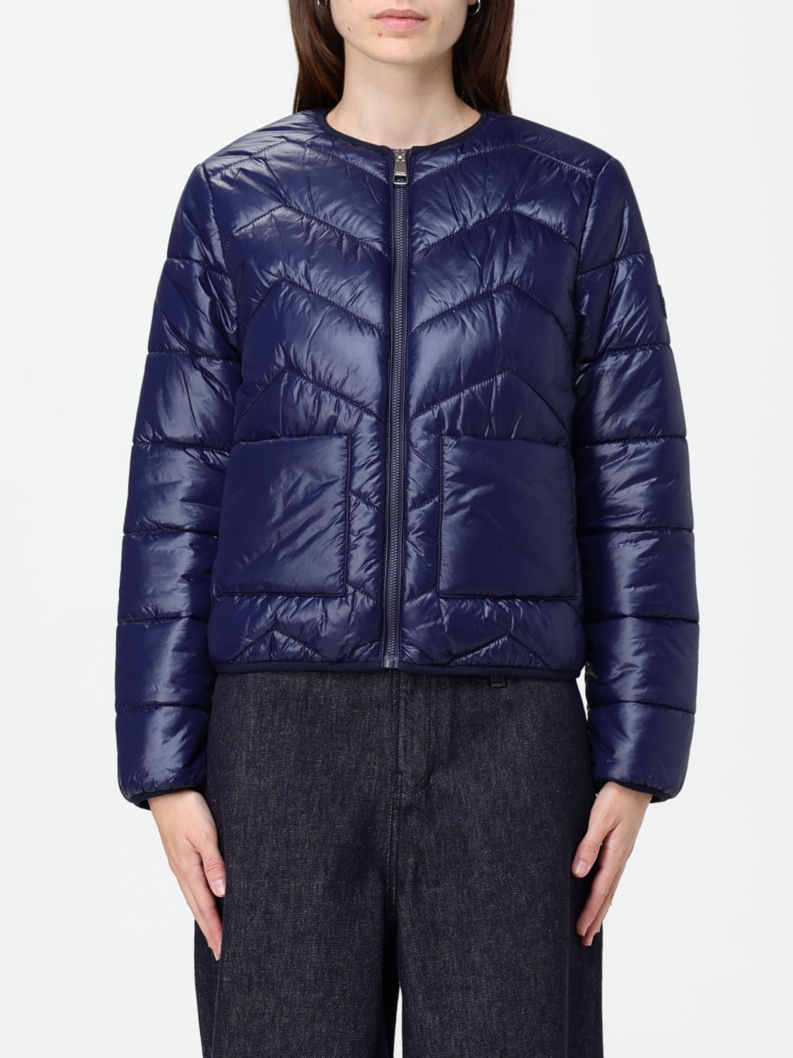 Hugo Boss Jacket Boss Woman Color Blue In Blue