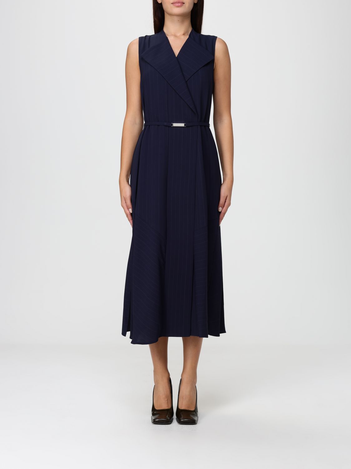 Hugo Boss Dress Boss Woman Color Blue In Blue