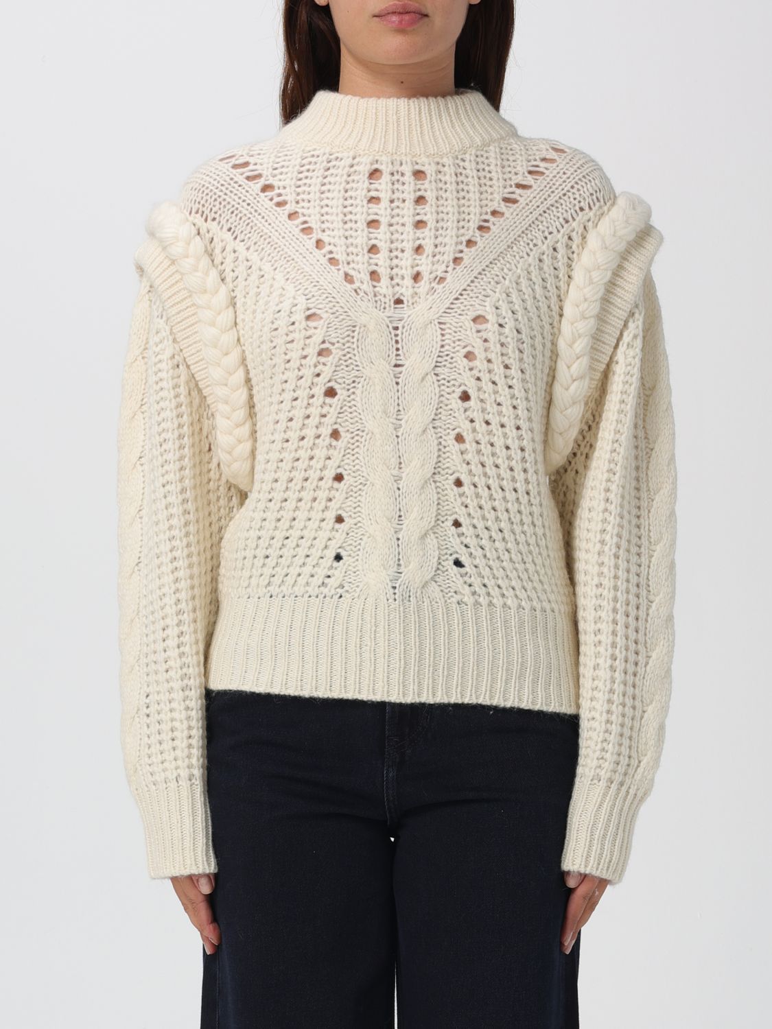 Hugo Boss Italian-yarn Sweater With Structured Knit In White