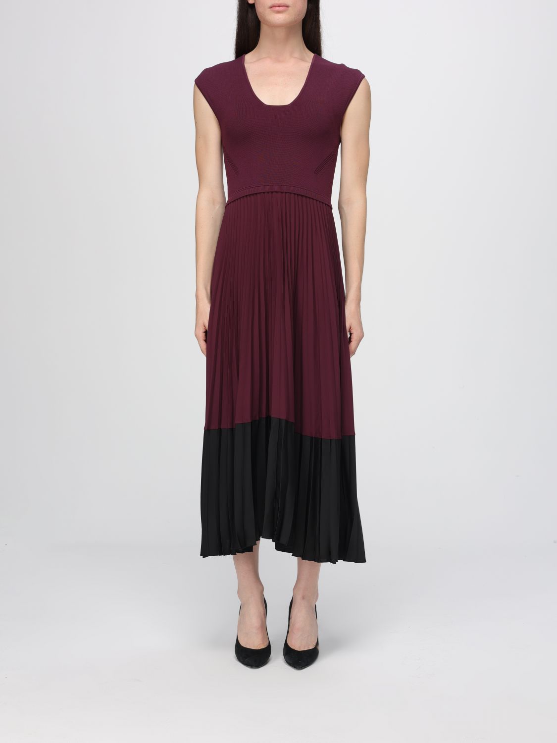Hugo Boss Dress Boss Woman Color Plum In Multi