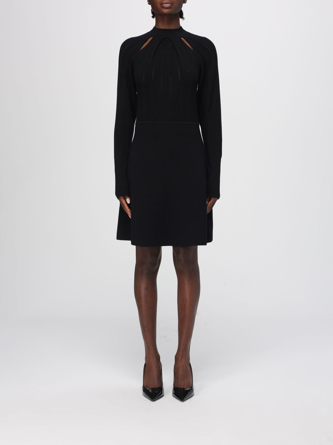 Hugo Boss Dress Boss Woman Color Black In Black