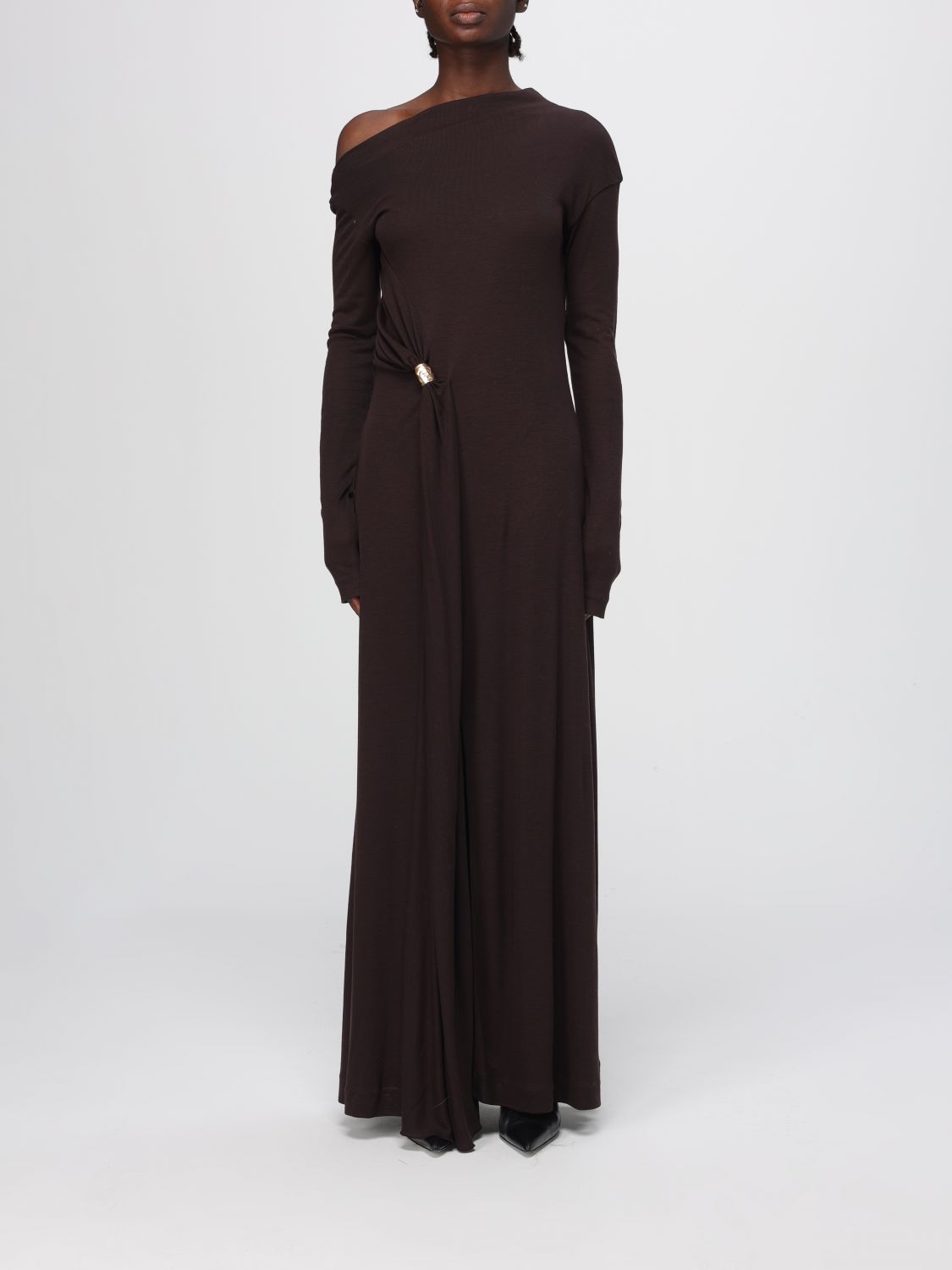 Hugo Boss Dress Boss Woman Color Plum In Brown