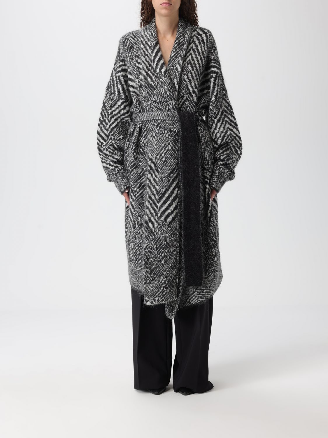 Hugo Boss Coat Boss Woman Color Black In Black