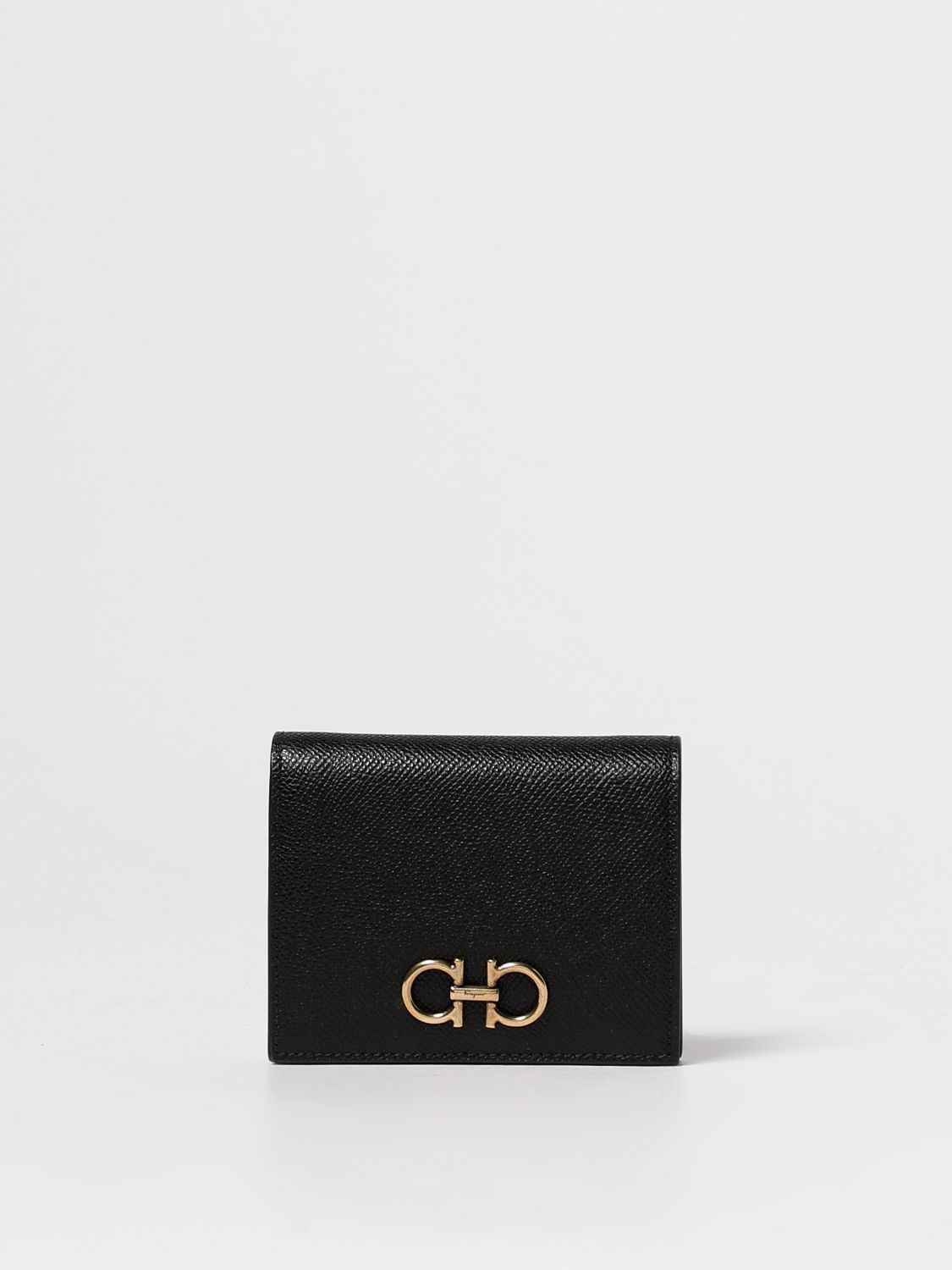 Ferragamo Logo-plaque Wallet In Black