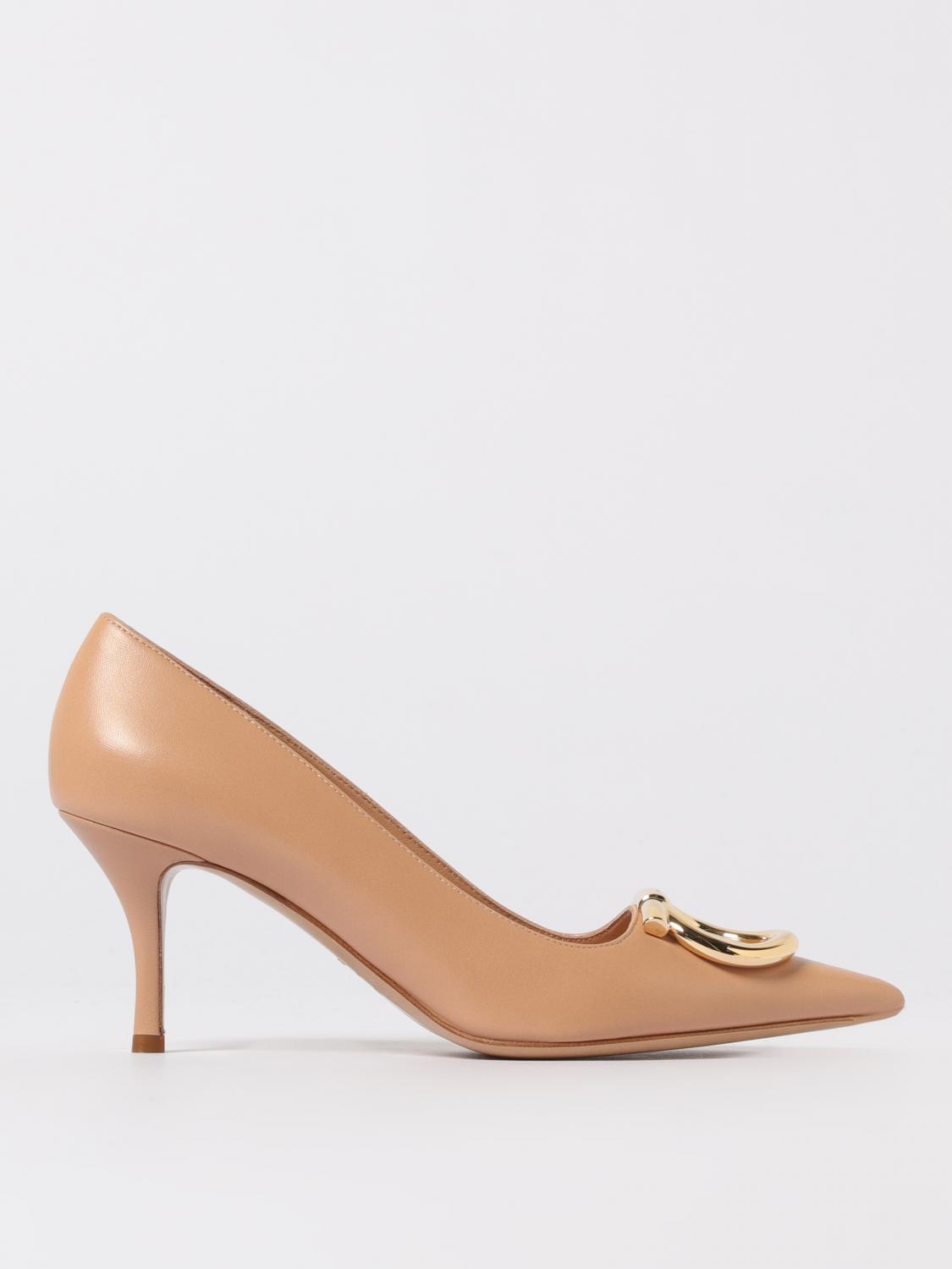 Ferragamo Lara 70 Maxi Gancini Leather Pumps In Neutral