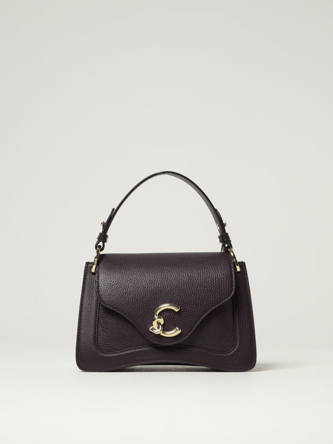 Coccinelle C-me Logo-plaque Top-handle Tote Bag In Purple