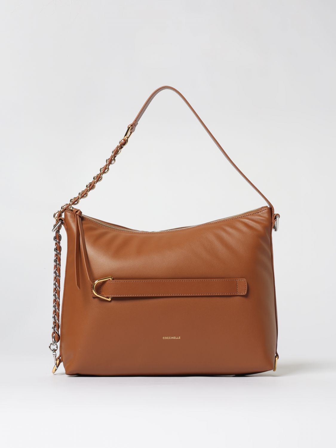 Coccinelle Shoulder Bag Woman Color Leather In Brown