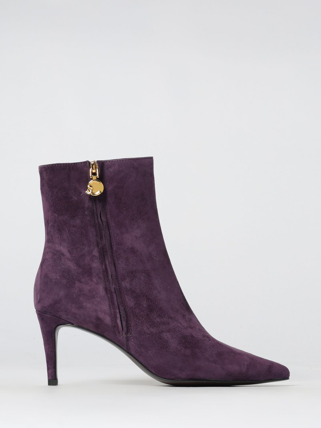 Coccinelle Boots Woman Color Plum In Purple