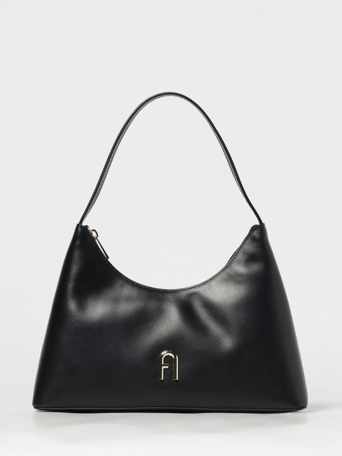 Furla Diamante Small Shoulder Bag In Black