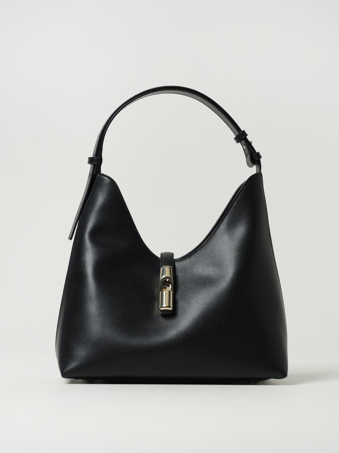 Furla Drop M Hobo Bag In Black