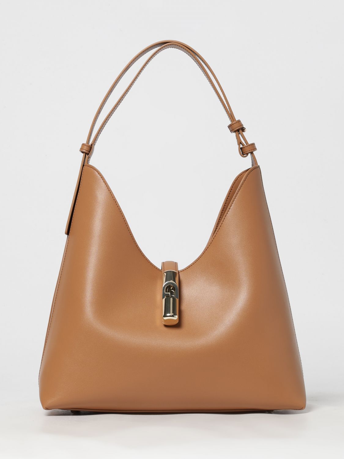 Furla "droplet" Medium Hobo Bag In Brown
