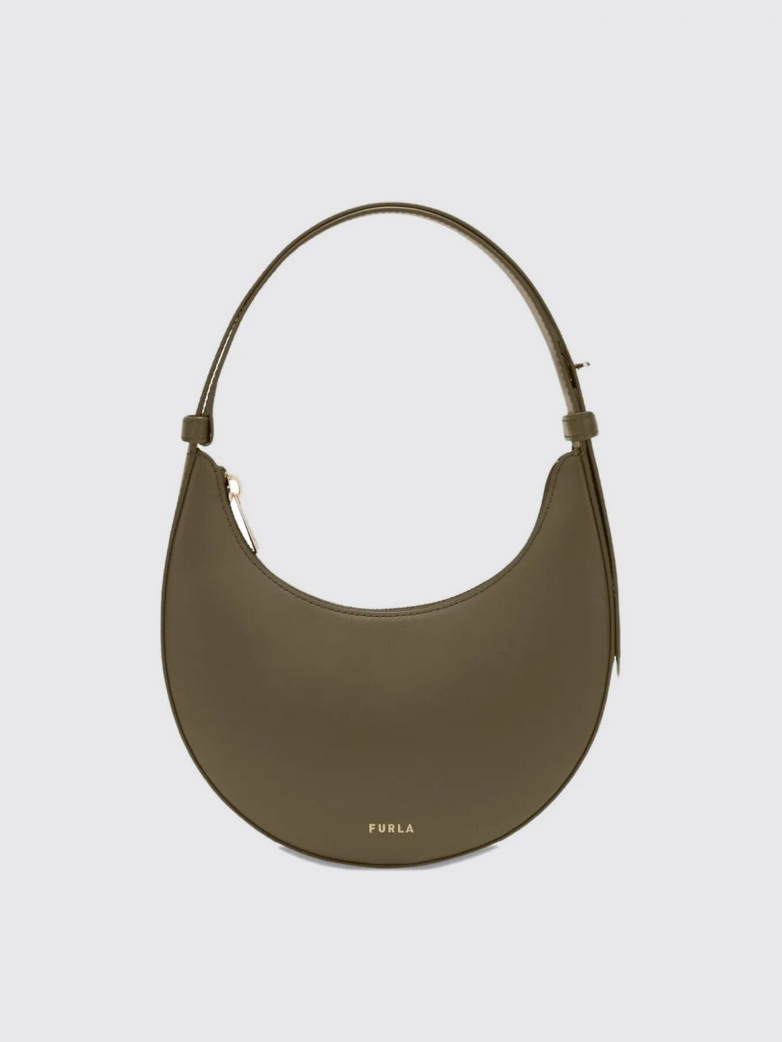 Furla Logo Printed Mini Shoulder Bag In Green