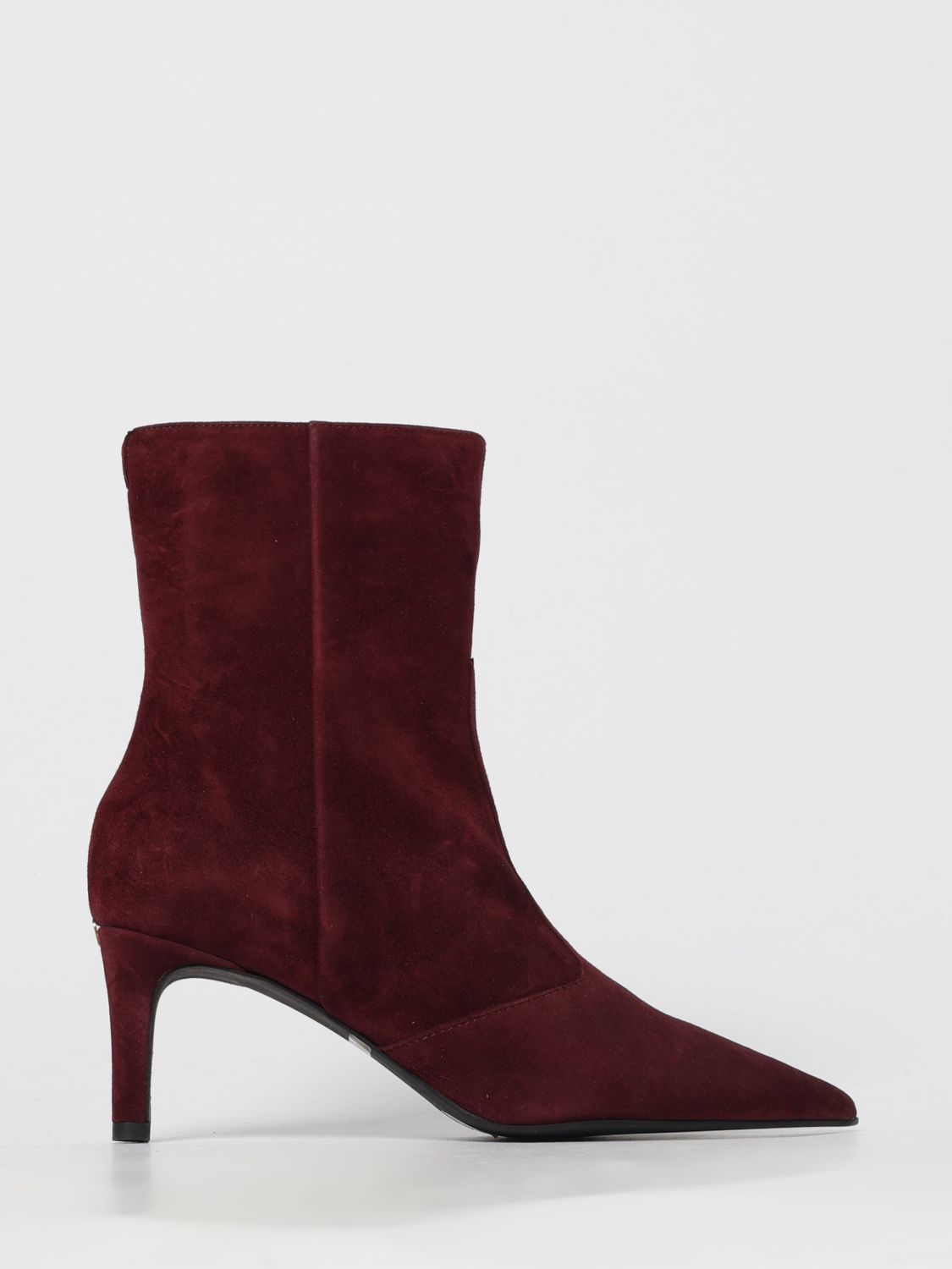 Furla Flat Ankle Boot  Woman Color Sangria In Red