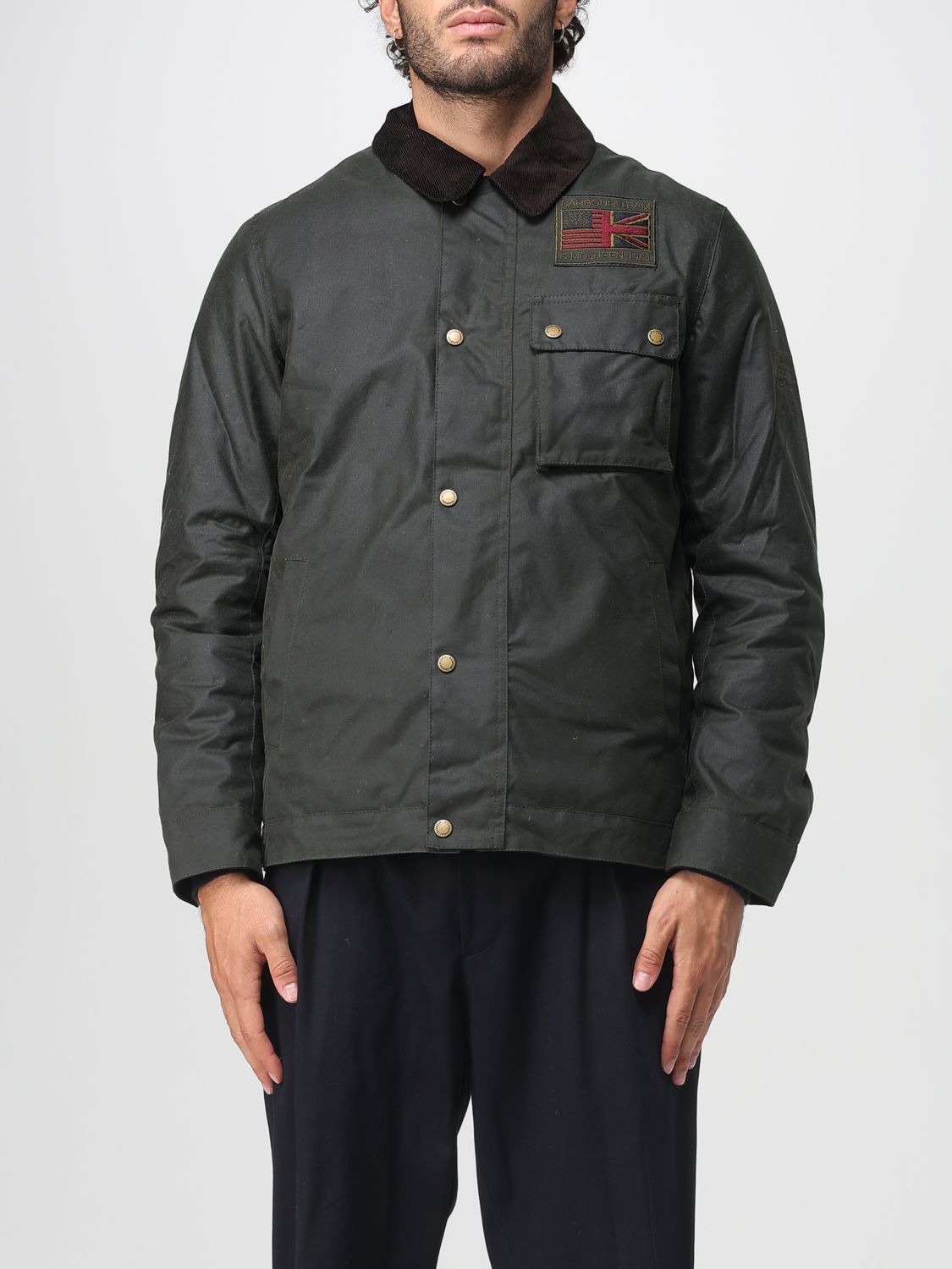 Barbour Jacket Men Color Sage In Green