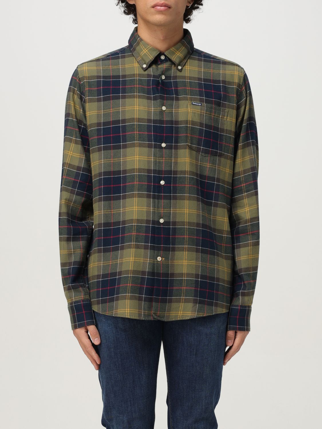 Barbour Fortrose Tartan Green Blue Shirt In Green