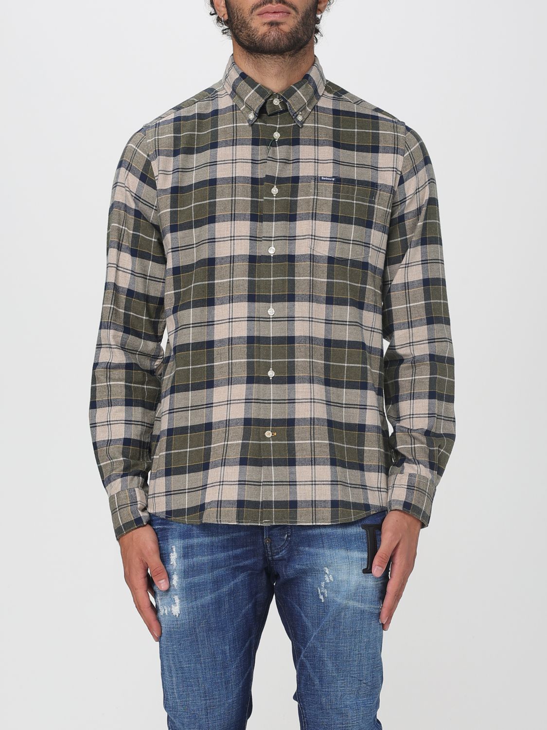 Barbour Plaid-check Pattern Shirt In Green