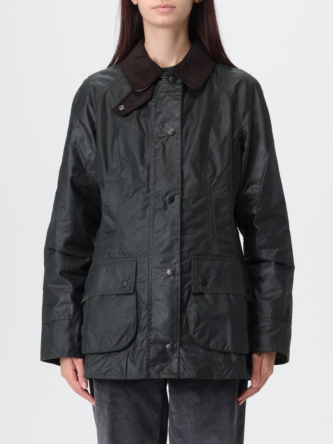 Barbour Jacket  Woman Color Sage In Black