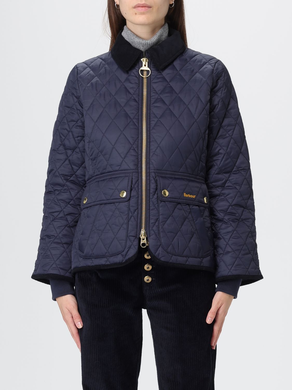 Barbour Jacket Woman Color Blue In Blue