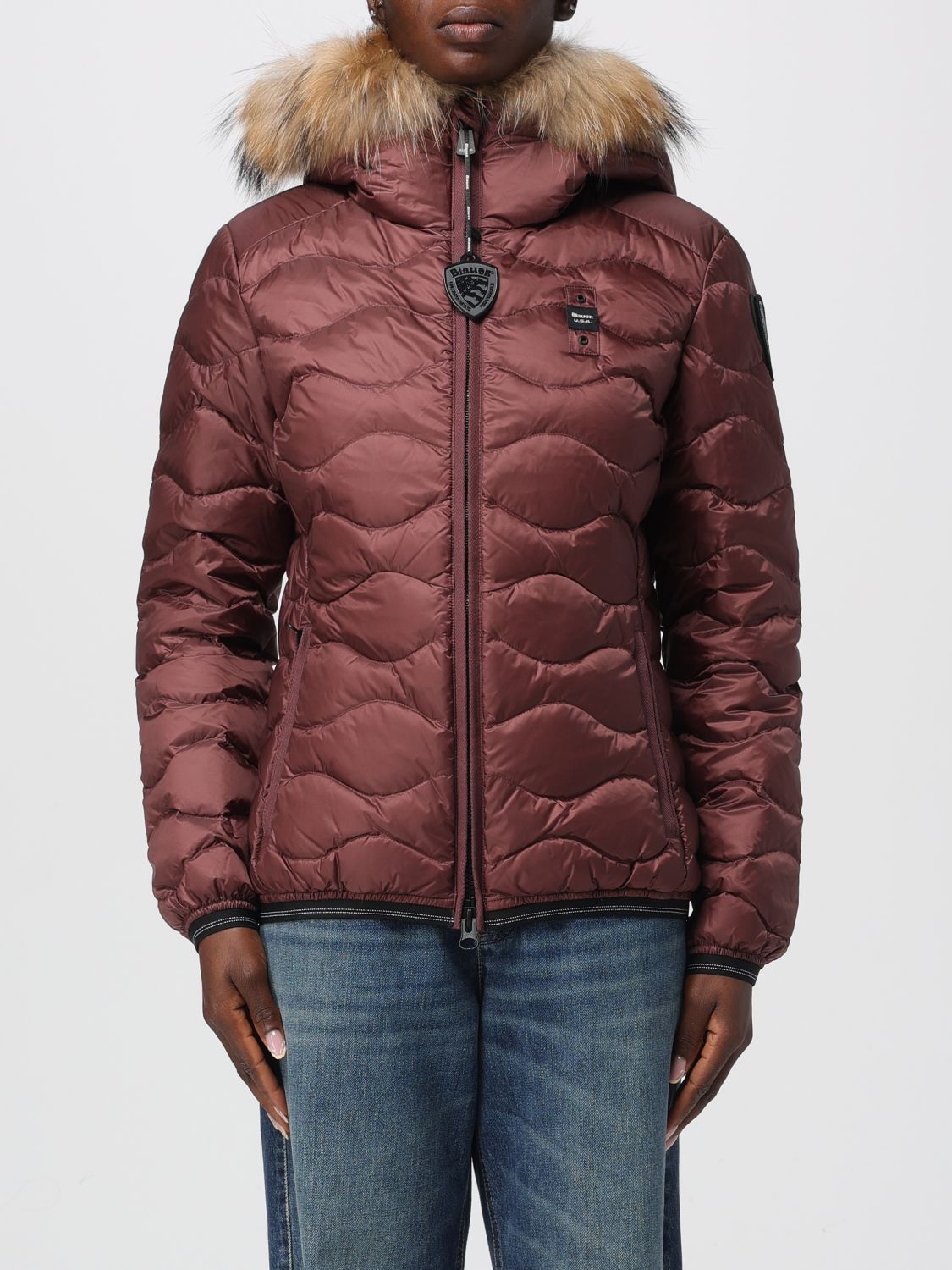 Blauer Jacket Woman Color Burgundy In Brown