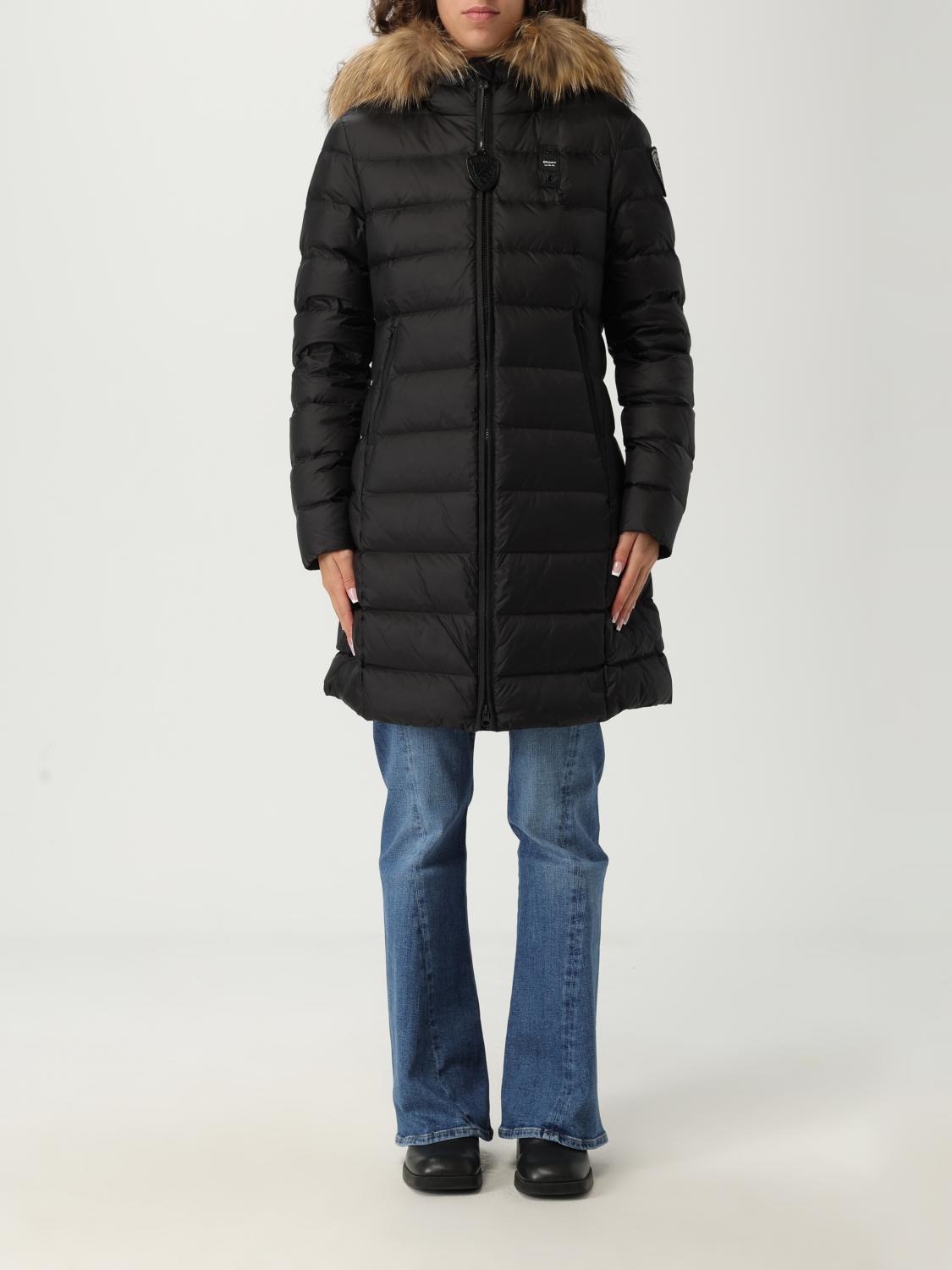 Blauer Faux-fur Trimmed Quilted Jacket In Black