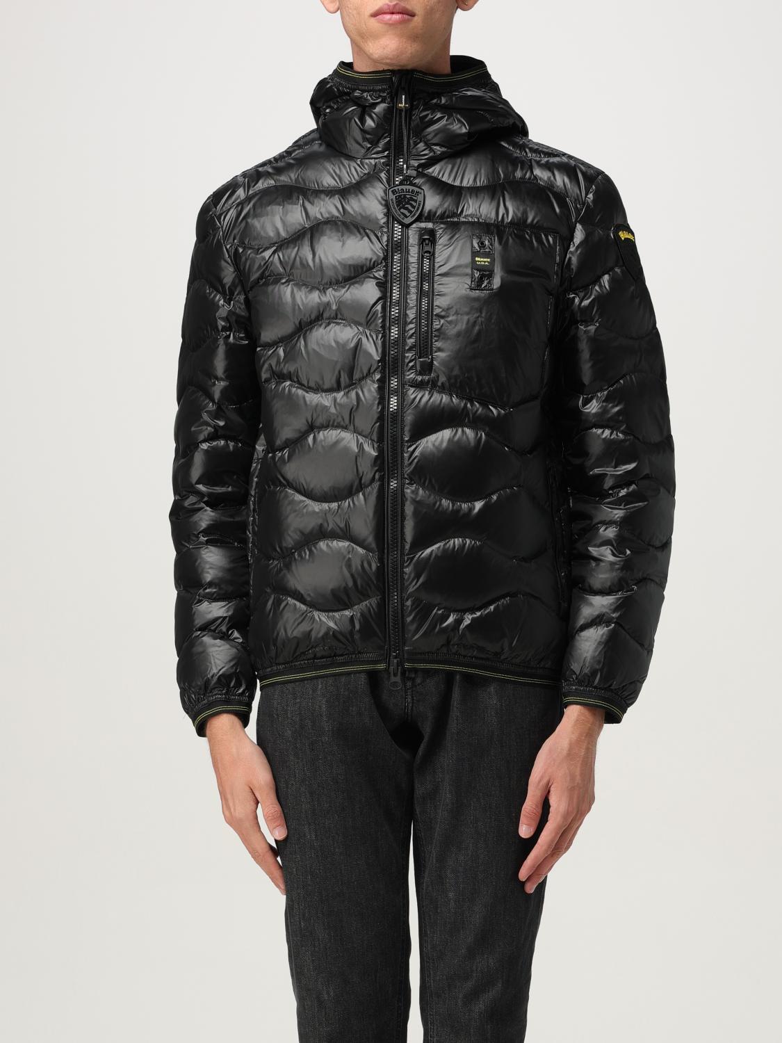 Blauer Wave Hooded Jacket In Black