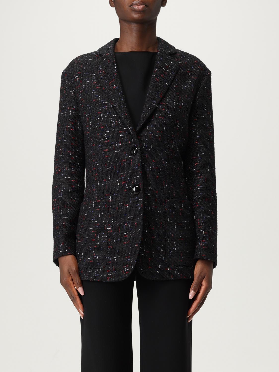 Emporio Armani Blazer Woman Color Multicolor In Black
