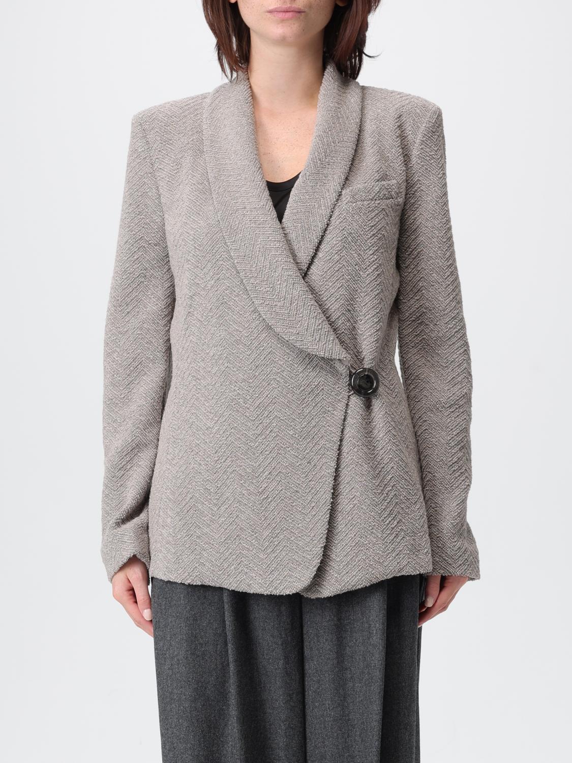 Emporio Armani Blazer  Woman Color Champagne In Gray