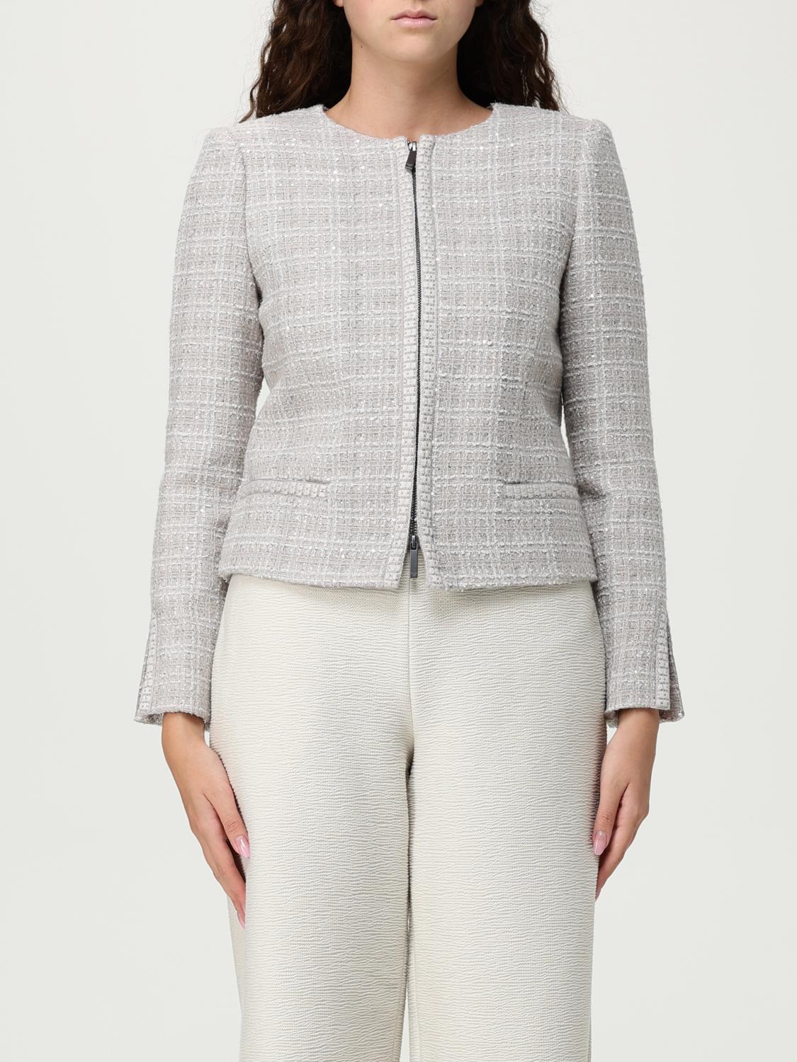 Emporio Armani Blazer  Woman Color Dove Grey In Gray