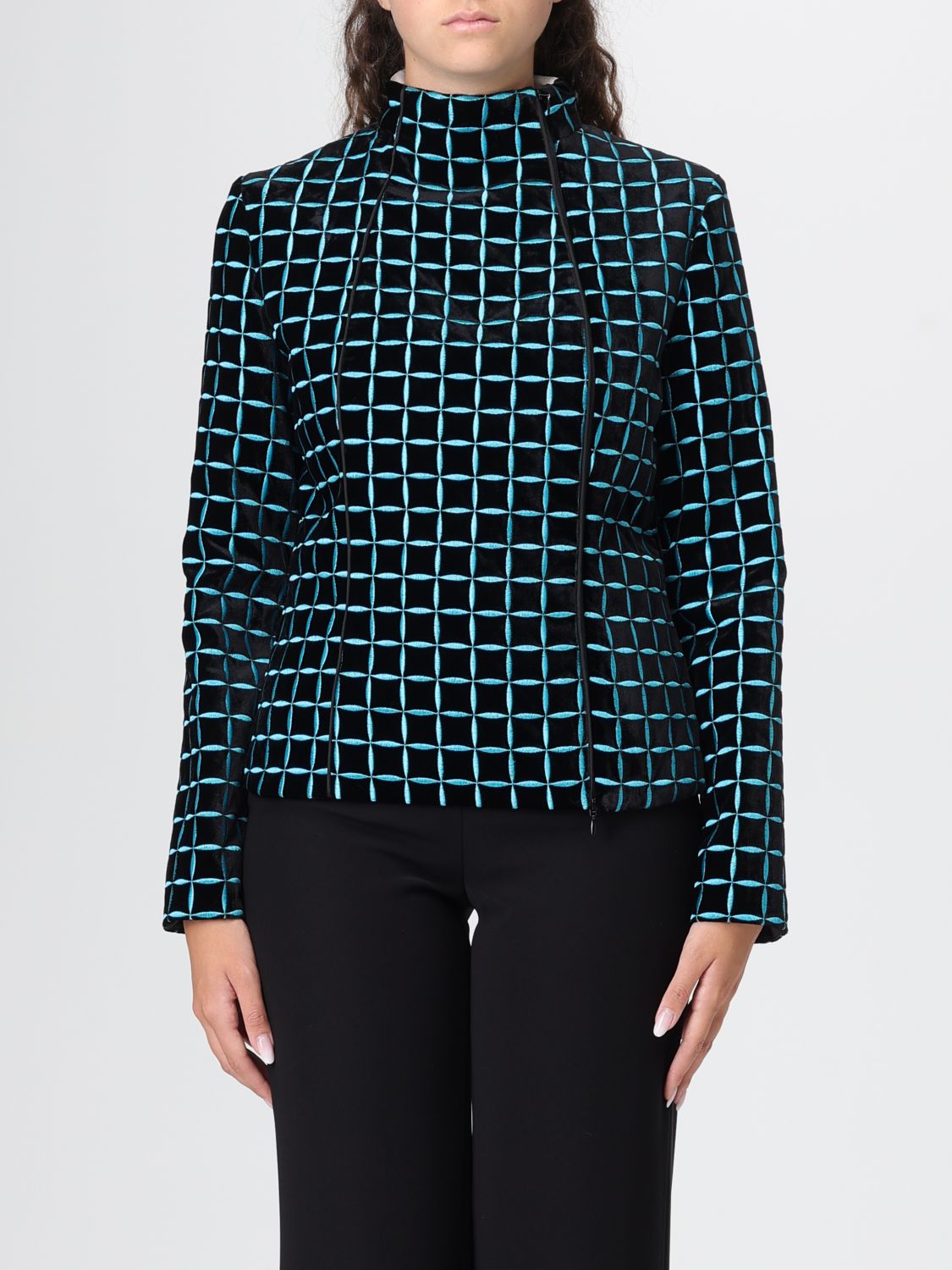 Emporio Armani Blazer  Woman Color Black In Multi