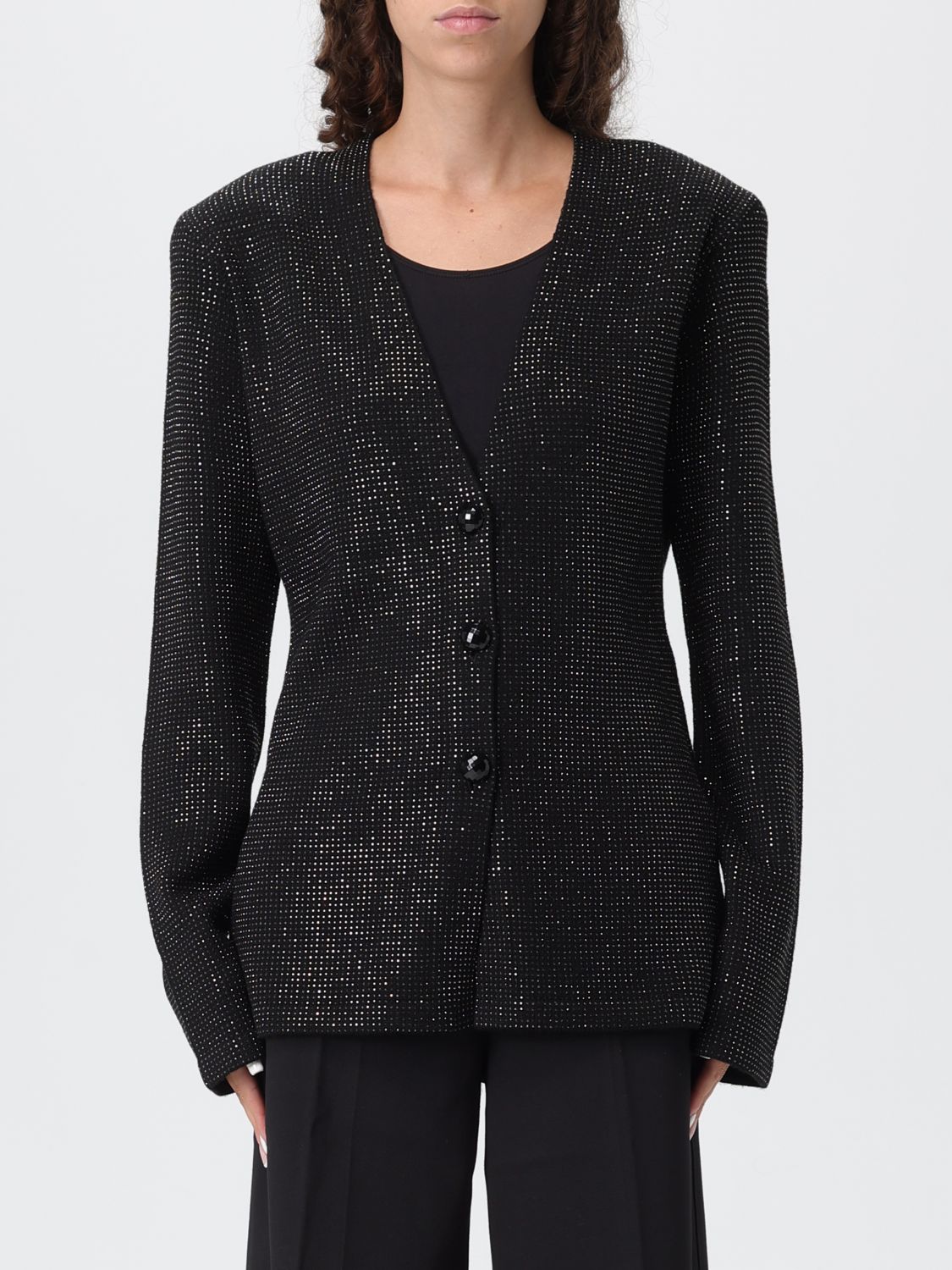Emporio Armani Blazer  Woman Color Black In Black
