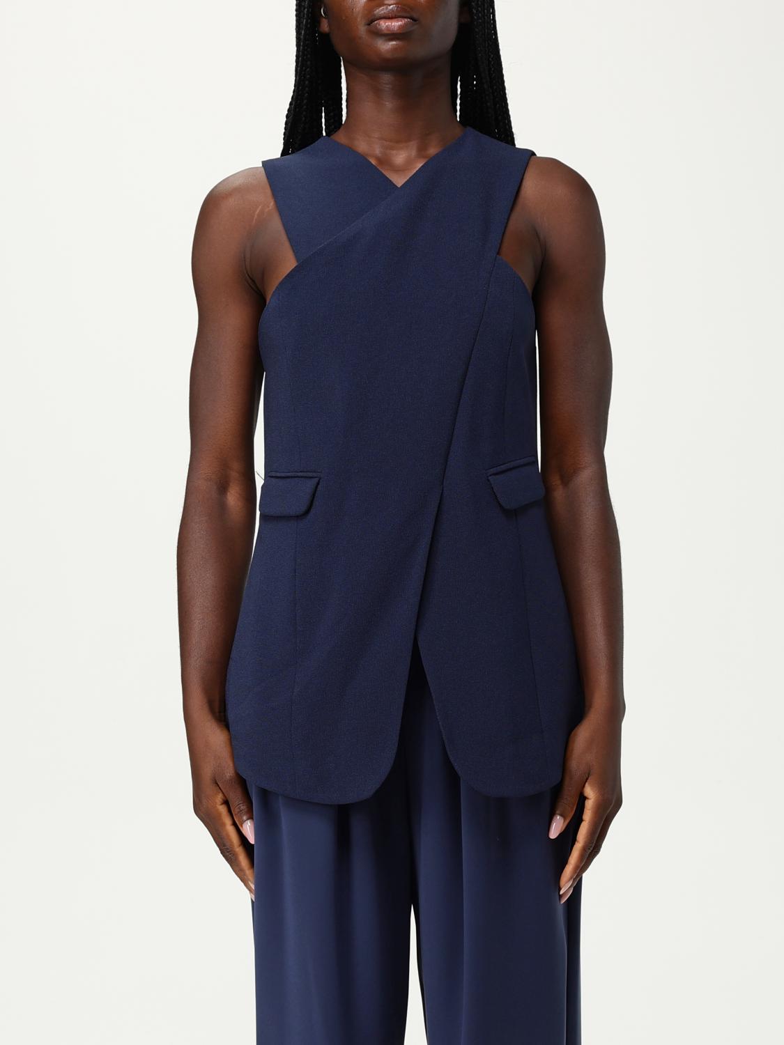 Emporio Armani Waistcoat  Woman Color Blue In Blue