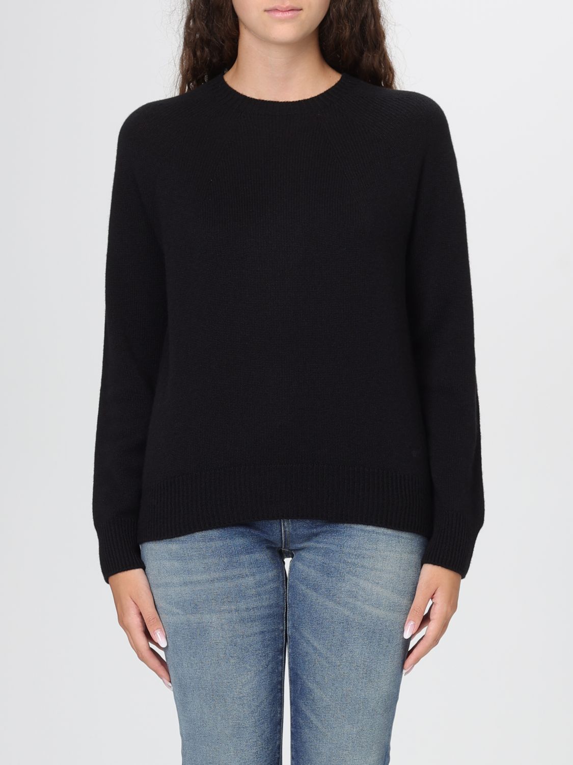 Emporio Armani Long-sleeved Sweater In Black