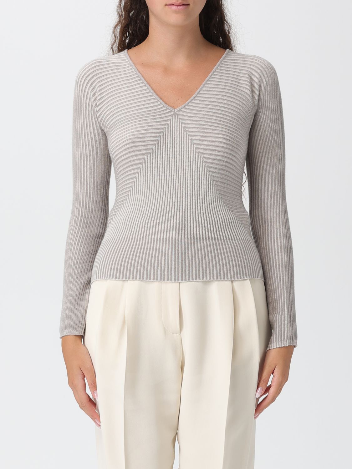 Emporio Armani Sweater Woman Color Grey In Gray