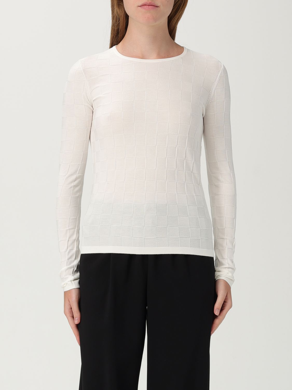 Emporio Armani Sweater  Woman Color Yellow Cream In Yellow